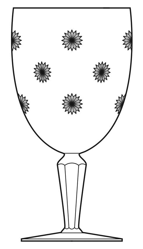 Canadian Star Water Goblet by Kusak Cut Glass Works-1