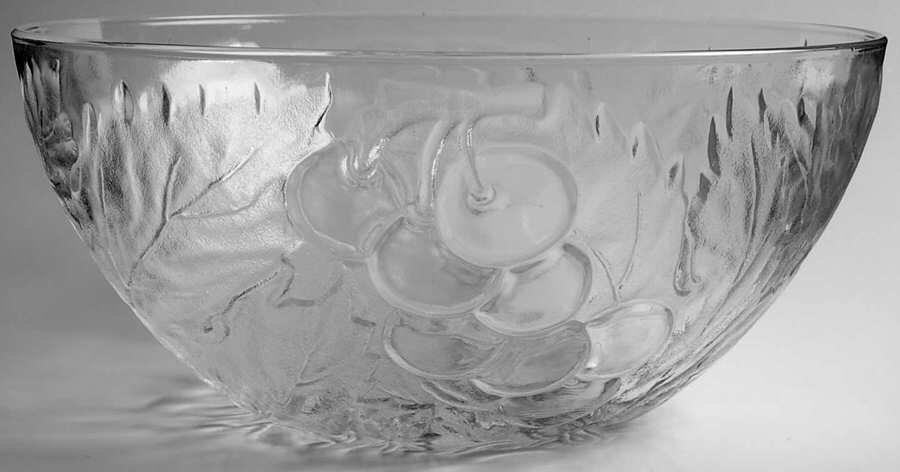 Vintage Clear 10" Salad Bowl by Kig (Indonesia)-1