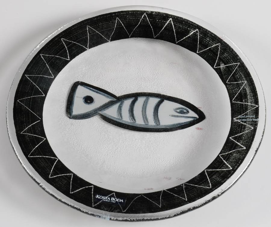 Kaboka Black 7" Salad Plate by Kosta-Boda-1