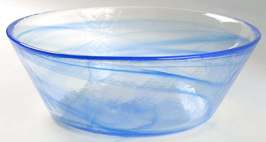 Mine Blue 9" Round Bowl by Kosta-Boda-1
