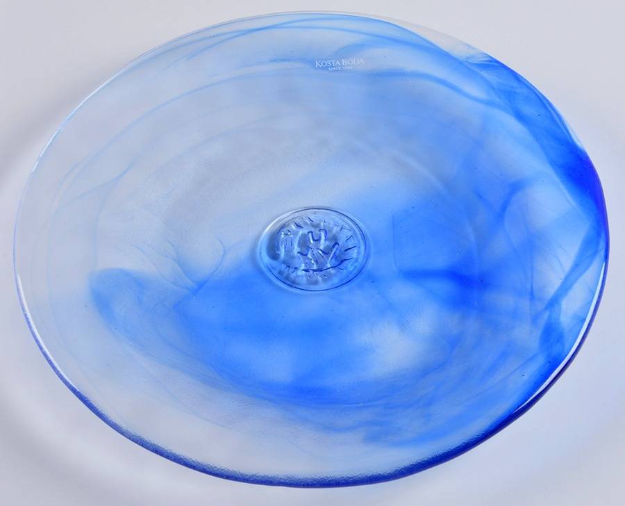 Mine Blue Salad Plate by Kosta-Boda-1
