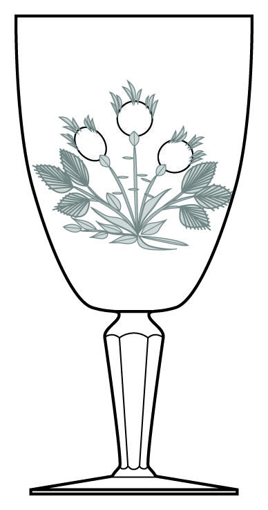 5600-3 Water Goblet by Kusak Cut Glass Works-1
