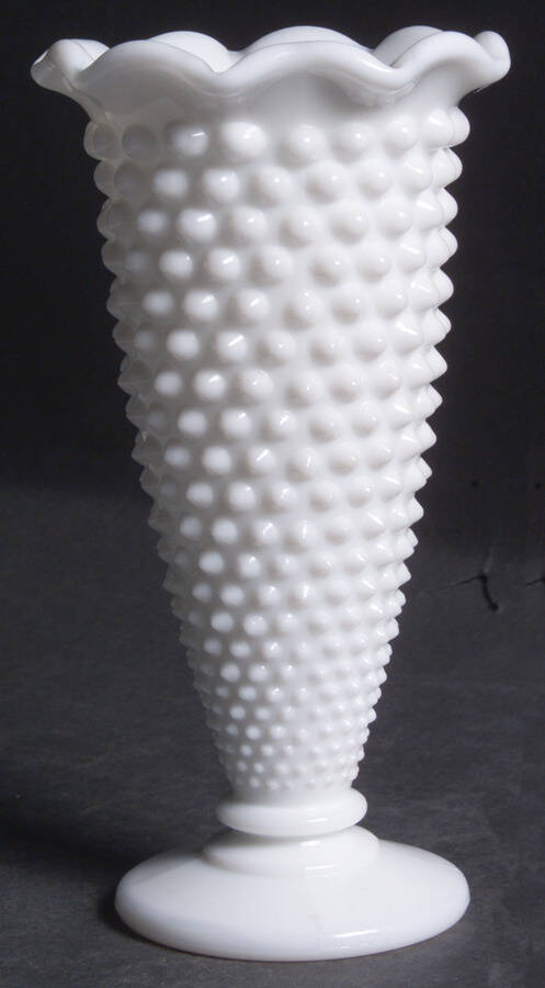 Hobnail Milk Glass 6" Bud Vase by Kanawha-1