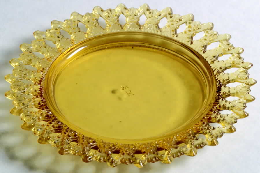 Sheaf of Wheat Amber Bread & Butter Plate by Kemple-1