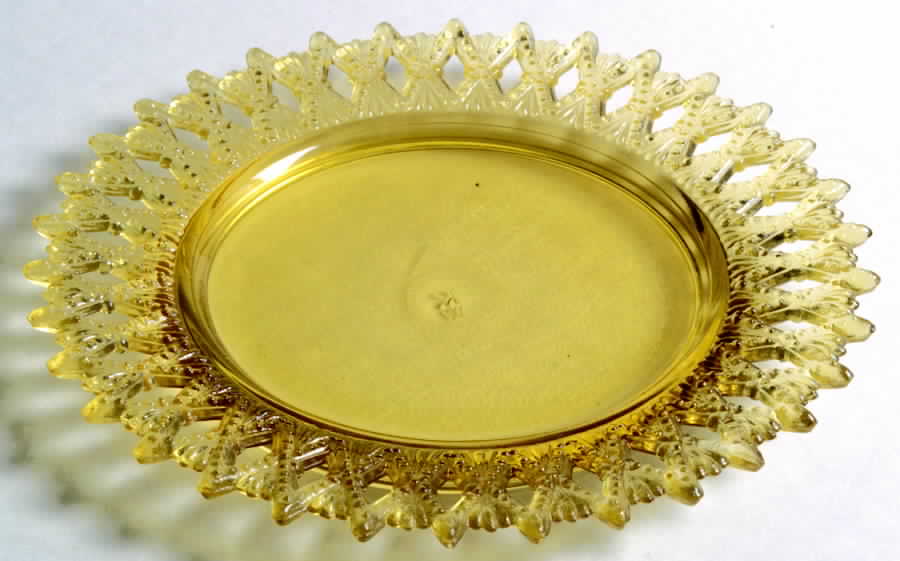 Sheaf of Wheat Amber Luncheon Plate by Kemple-1
