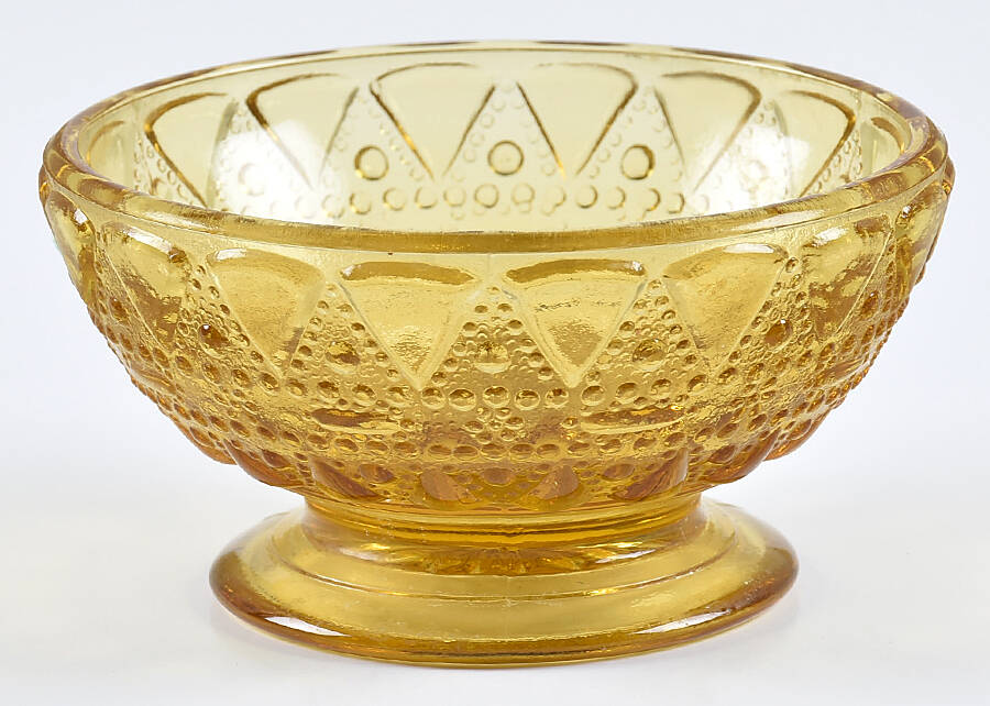 Lace and Dewdrop Amber Peanut Jar No Lid by Kemple-1