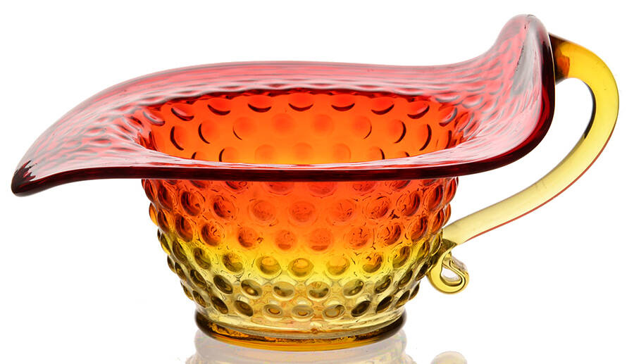 Hobnail Amberina Jack in the Pulpit Vase by Kanawha-1