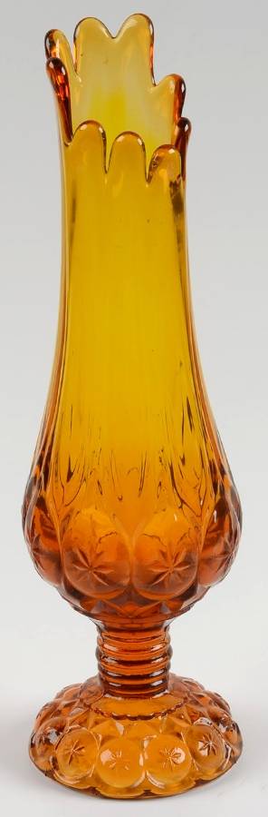 Moon and Stars Amber 12" Swung Bud Vase by Kanawha-1