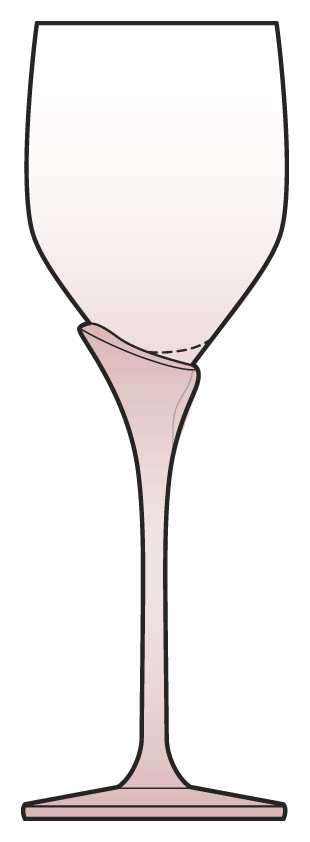 Impression Pink Wine Glass by Klingenbrunn Crystal-1