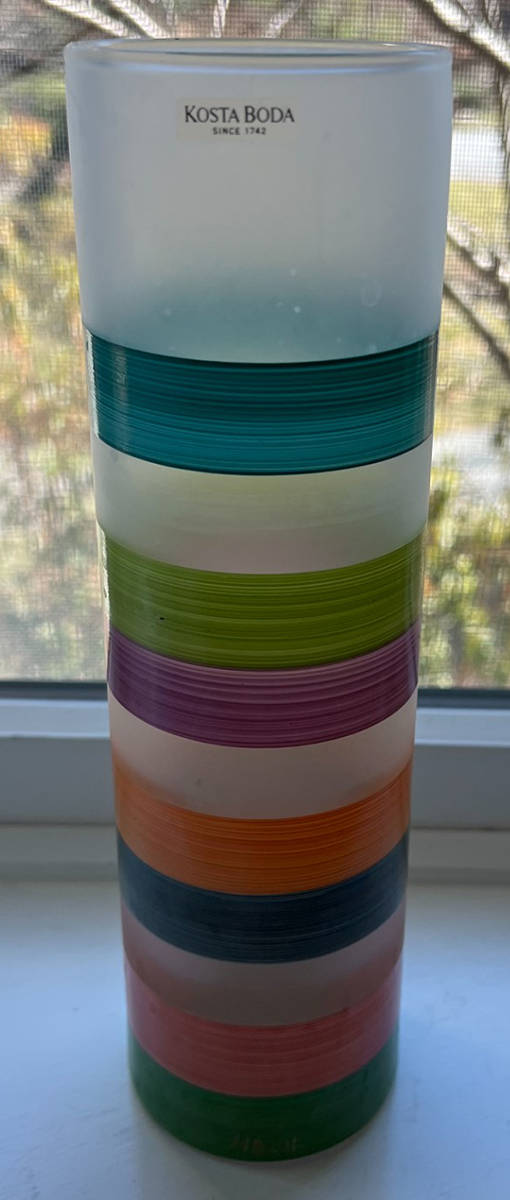 Serpentine 12" Bud Vase by Kosta-Boda-1