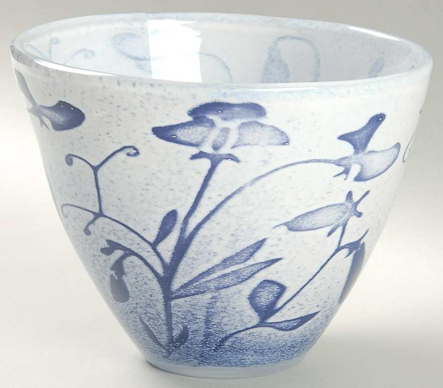 Floating Flowers 6" Round Bowl by Kosta-Boda-1