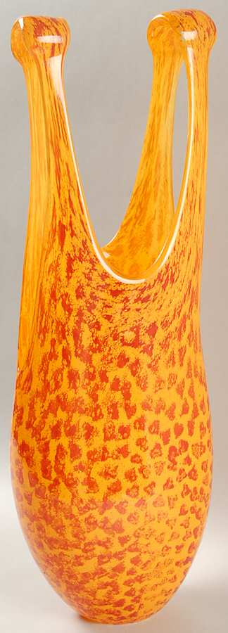 Catwalk 14" 2-Handled Vase by Kosta-Boda-1