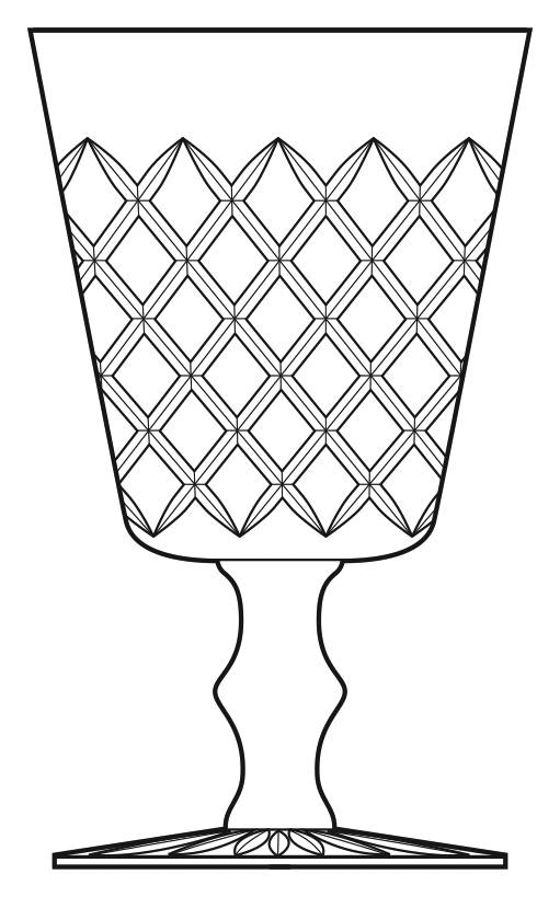 Brookshire Water Goblet by Kusak Cut Glass Works-1