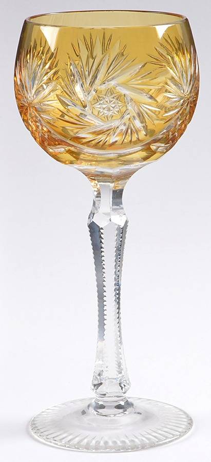 Berlin (Colored) Amber Rhine Wine by Kusak Cut Glass Works-1