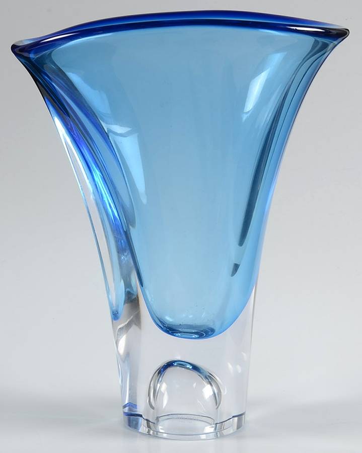 Sapphire 10" Flower Vase by Kosta-Boda-1