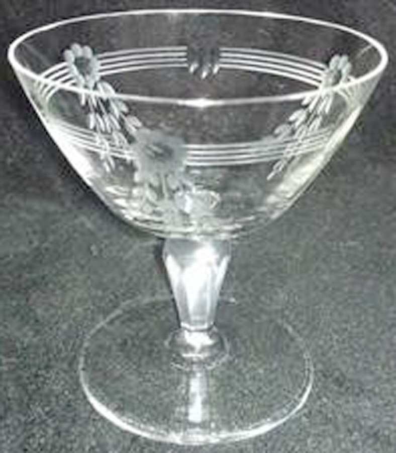 5600-4 Champagne/Tall Sherbet by Kusak Cut Glass Works-1