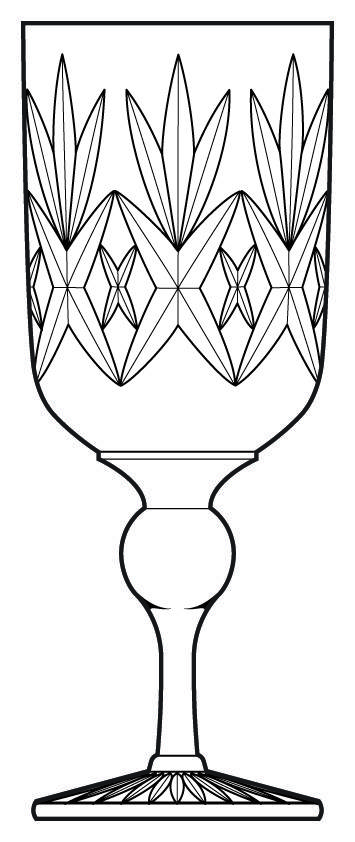 Stourton Water Goblet by Kinver Crystal Compa-1