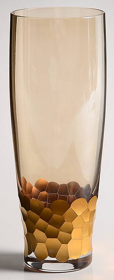 Paillette Gold 10 Oz Flat Tumbler by Kim Seybert Glass-1