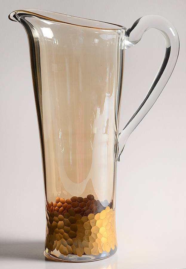 Paillette Gold 48 Oz Pitcher by Kim Seybert Glass-1