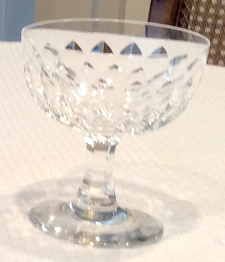 Ulla  (Cut Vertical Design) Champagne/Tall Sherbet by Kosta-Boda-1