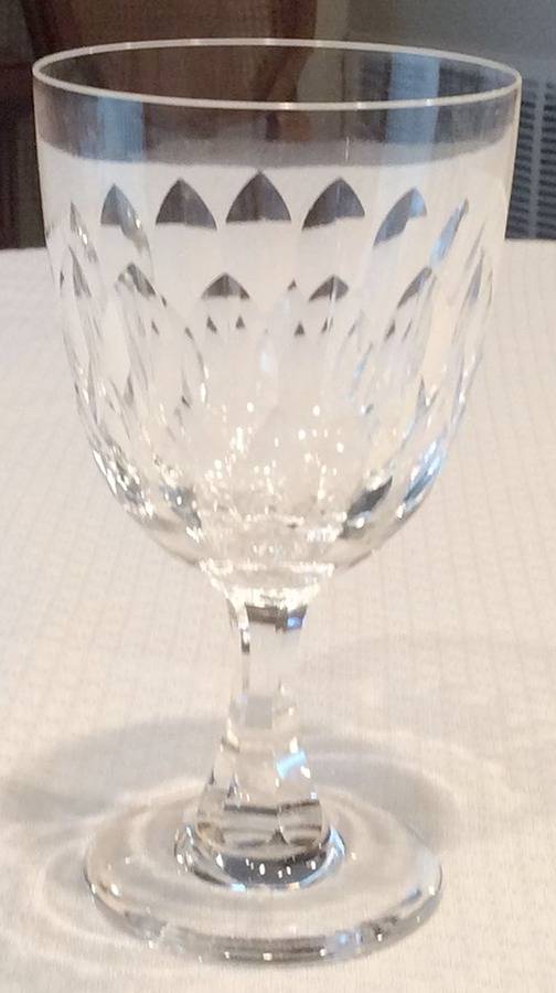 Ulla  (Cut Vertical Design) Water Goblet by Kosta-Boda-1