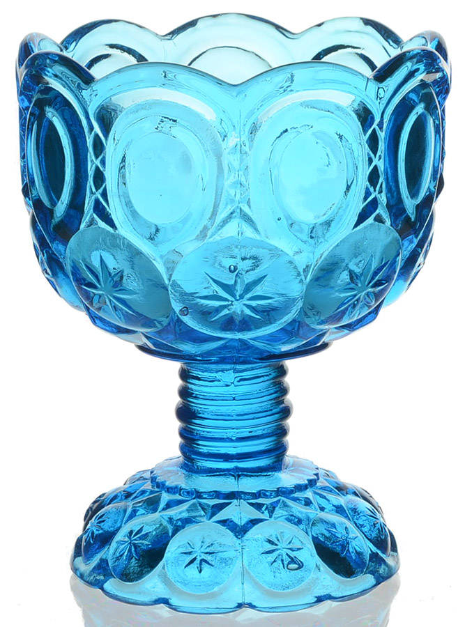 Moon and Stars Blue Candy Dish No Lid by Kanawha-1