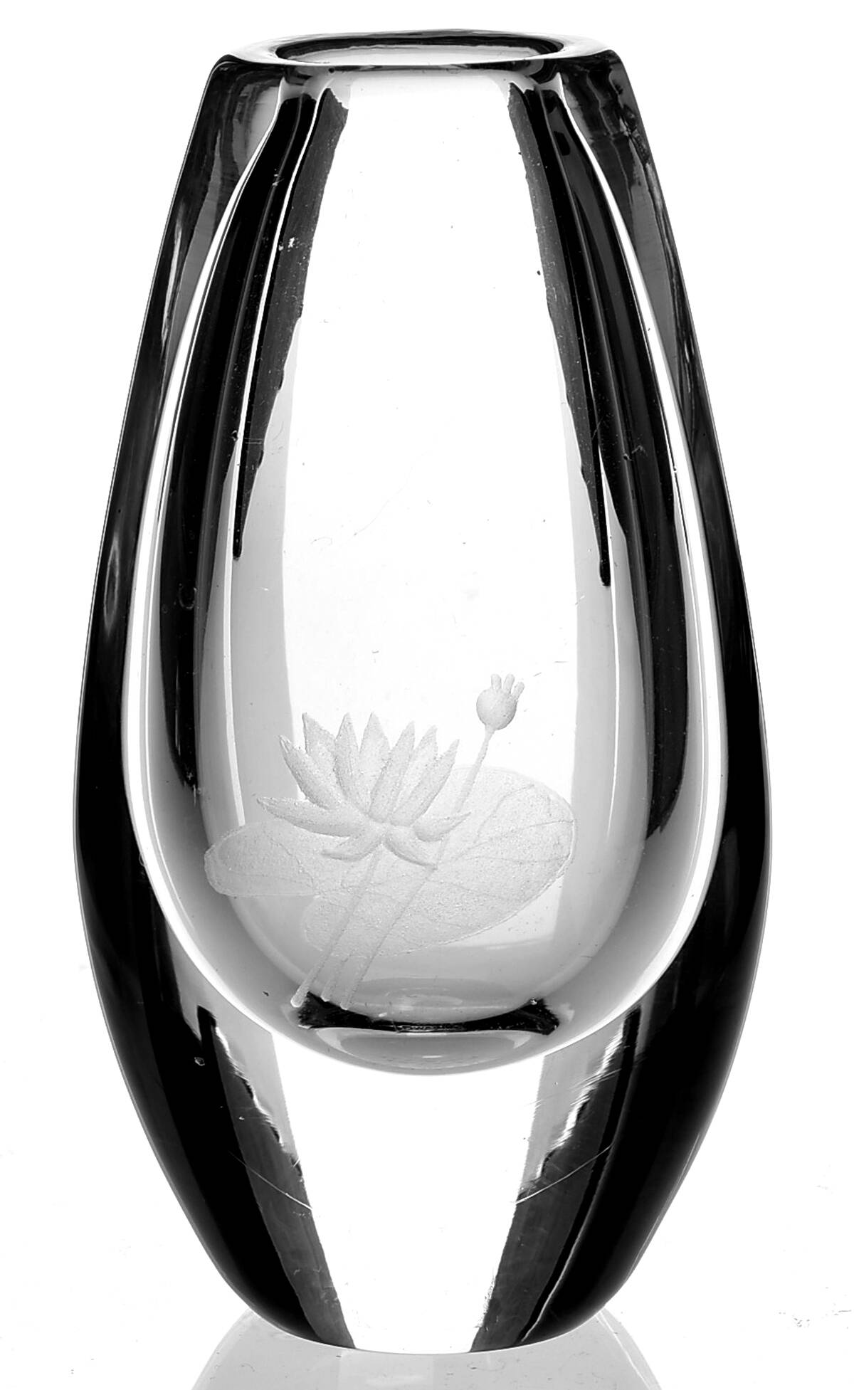 Engraved Vases 4" Bud Vase by Kosta-Boda-1