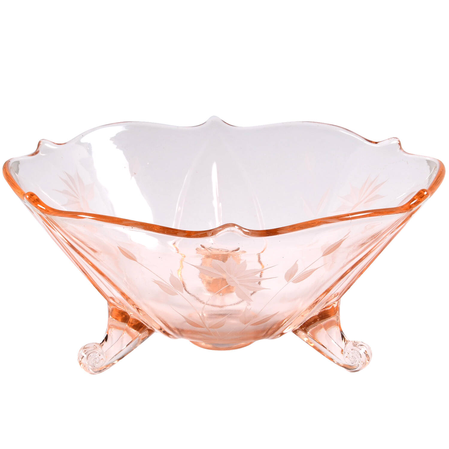 Jubilee Pink 8" 3-Toed Footed Bowl by Lancaster-1