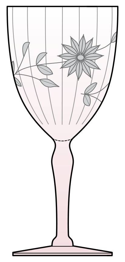 Jubilee Pink Water Goblet by Lancaster-1