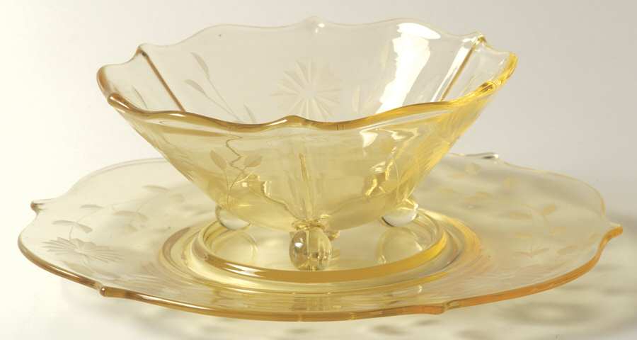 Jubilee Yellow Mayonnaise Bowl and Underplate by Lancaster-1