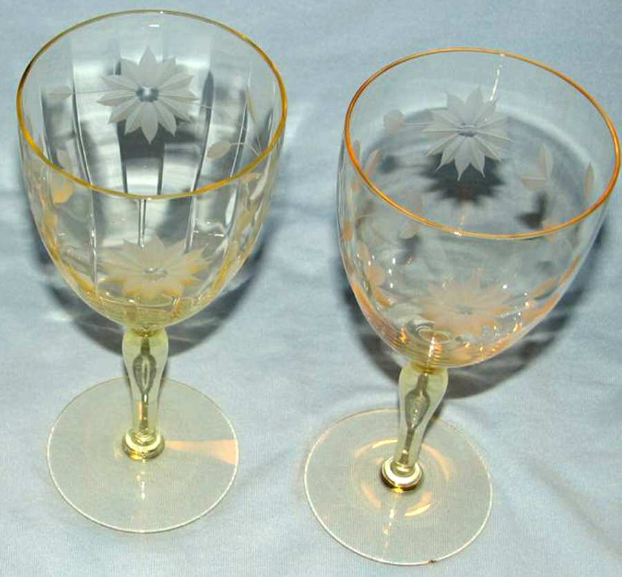 Jubilee Yellow Water Goblet by Lancaster-1