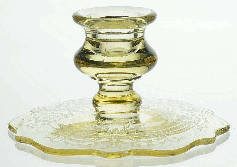 Patrick Yellow 3" Single Light Candlestick by Lancaster-1