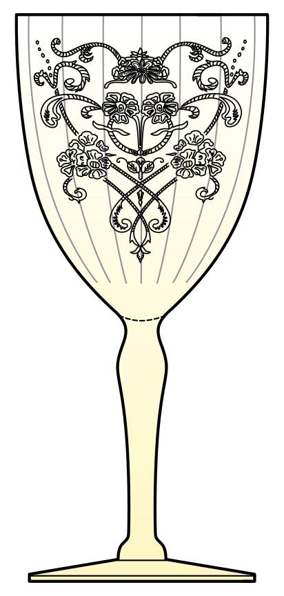 Patrick Yellow Water Goblet by Lancaster-1