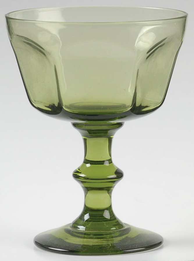 Antique Jade Green Champagne/Tall Sherbet by Lenox-1