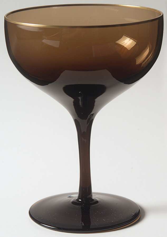Dusk Shadow Brown (Gold Trim) Champagne/Tall Sherbet by Lenox-1