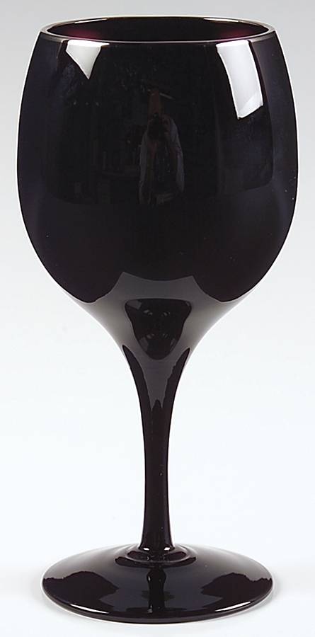 Evening Shadow Black (Platinum Trim) Wine Glass by Lenox-1