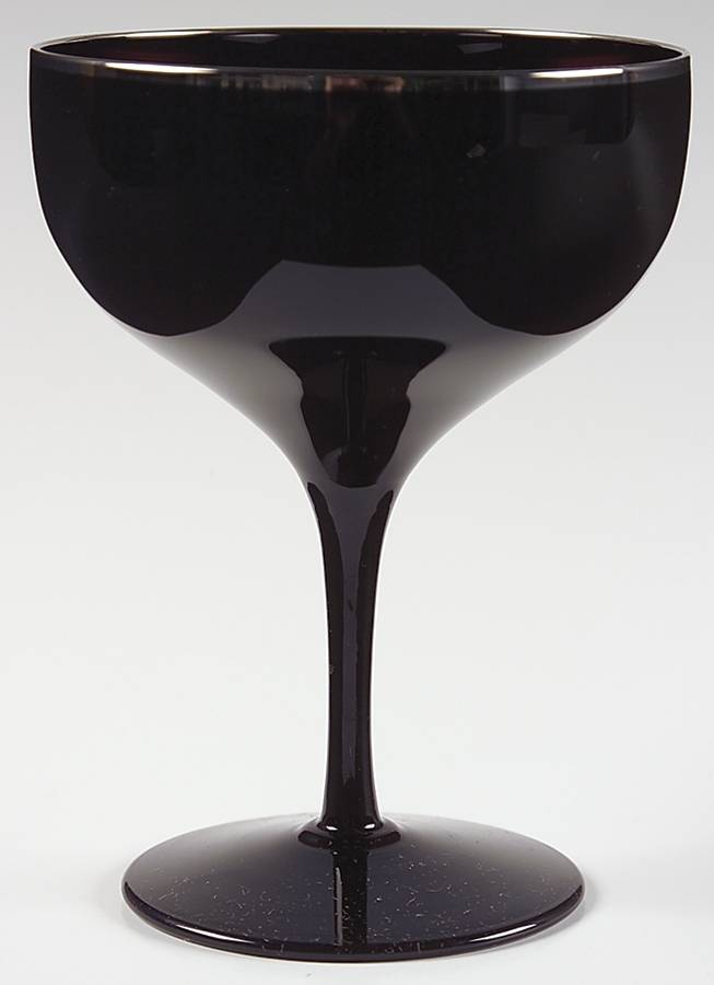 Evening Shadow Black (Platinum Trim) Champagne/Tall Sherbet by Lenox-1