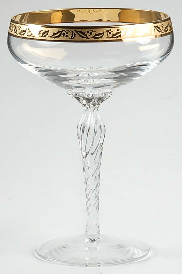 Holiday (Newer, Gold Trim) Champagne/Tall Sherbet by Lenox-1