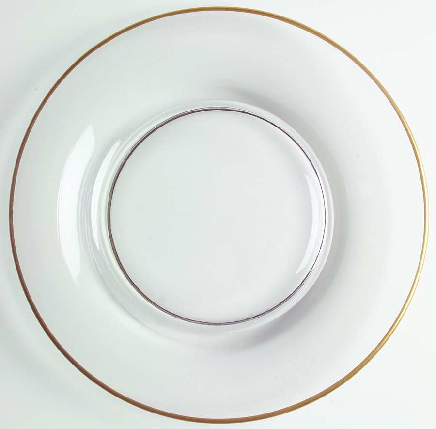 Tuxedo Clear (Gold Band) 7" Salad Plate by Reizart-1