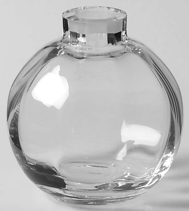 Optika Clear Round Perfume Bottle No Stopper by Lenox-1