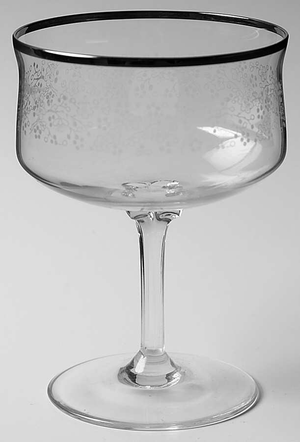 Plum Blossoms (Platinum Trim) Champagne/Tall Sherbet by Lenox-1