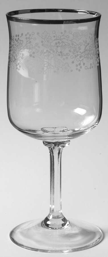 Plum Blossoms (Platinum Trim) Wine Glass by Lenox-1