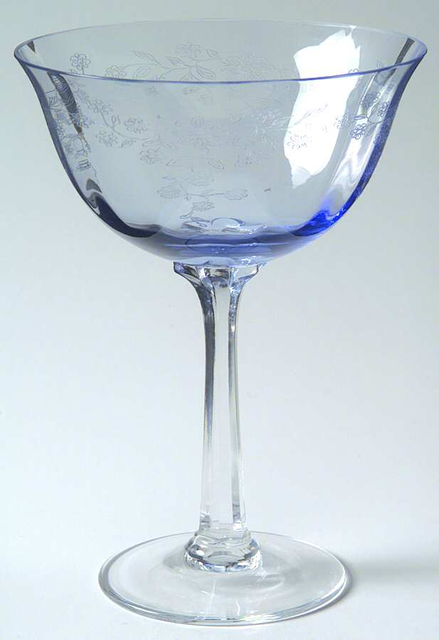 Sky Blossoms Blue Bowl Champagne/Tall Sherbet by Lenox-1