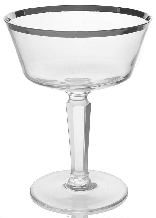 Solitaire (Platinum Trim) Champagne/Tall Sherbet by Lenox-1