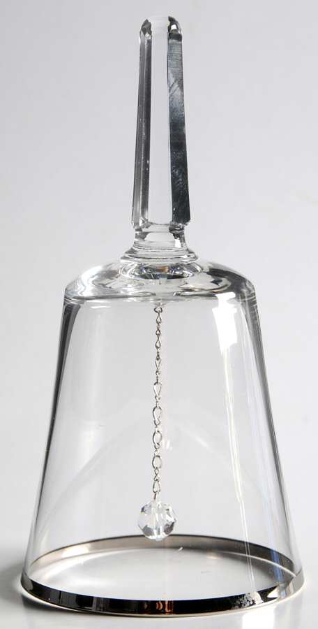 Solitaire (Platinum Trim) Bell Made From Goblet by Lenox-1