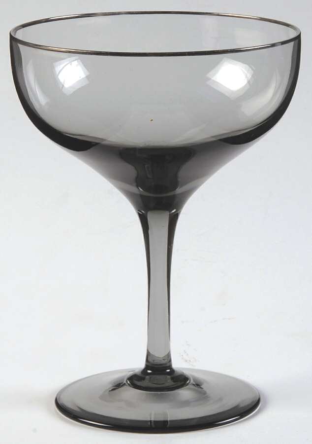 Twilight Shadow Smoke (Platinum Trim) Champagne/Tall Sherbet by Lenox-1