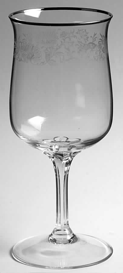 White Echo (Platinum Trim) Water Goblet by Lenox-1