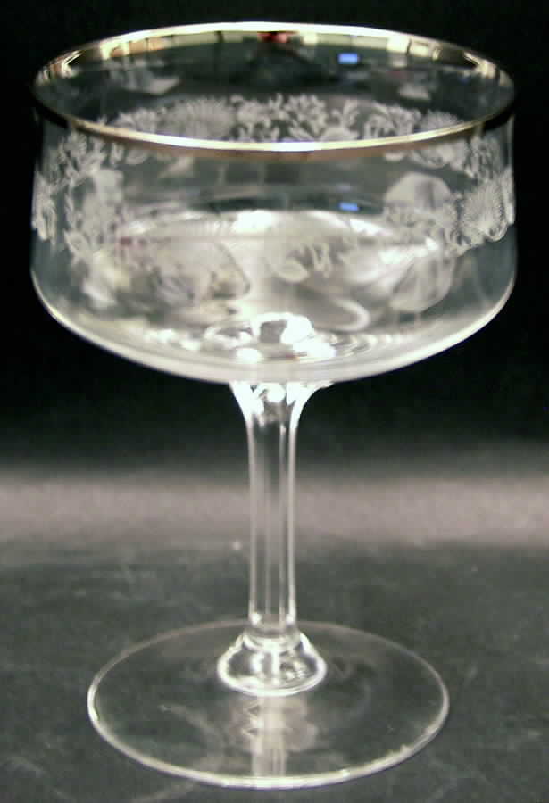 White Echo (Platinum Trim) Champagne/Tall Sherbet by Lenox-1