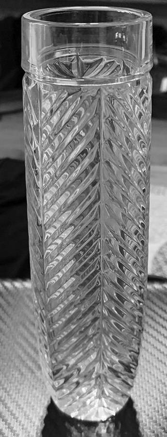 Herringbone 6" Bud Vase by Ralph Lauren Crystal-1
