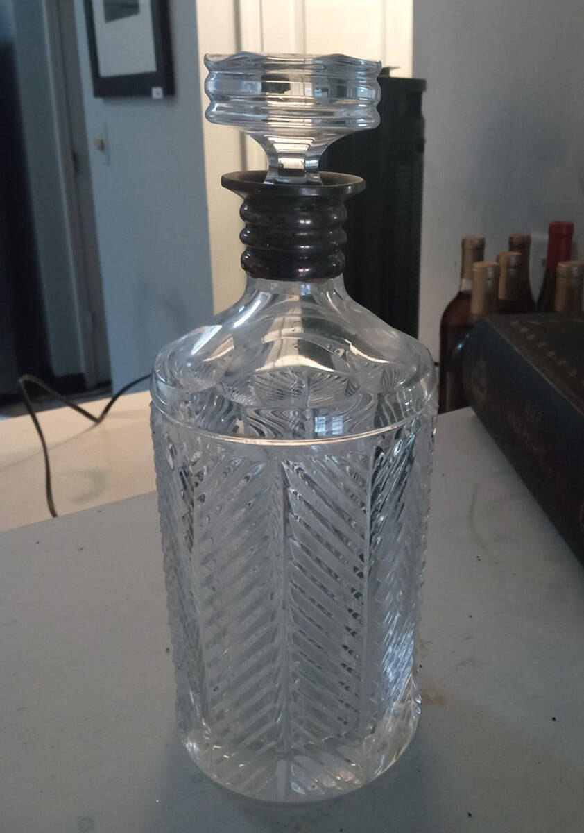 Herringbone Decanter & Stopper by Ralph Lauren Crystal-1